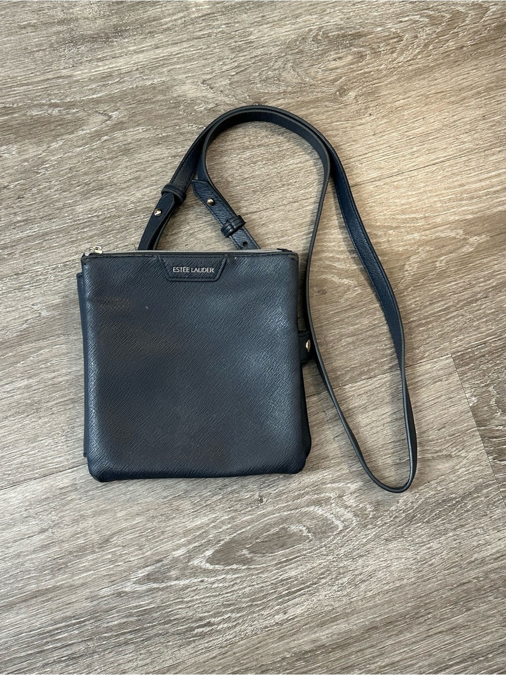 Estee Lauder Navy Blue Leather Makeup Brush belt.